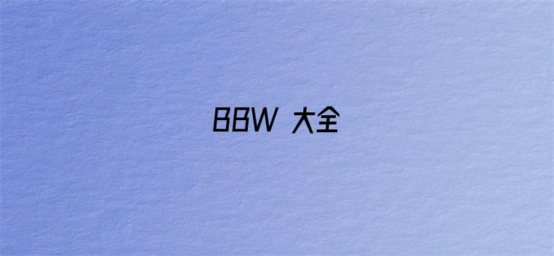 >BBW 大全横幅海报图